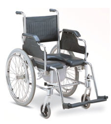 Aluminium Commode Wheelchair (U-Shape) with Cover